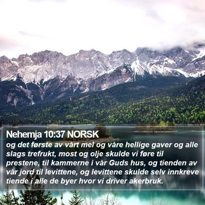Nehemja 10:37 NORSK Bible Verse Image