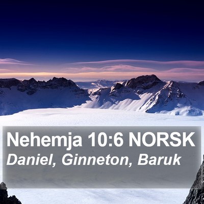 Nehemja 10:6 NORSK Bible Verse Image