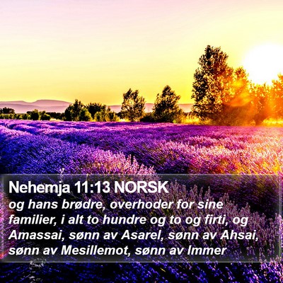 Nehemja 11:13 NORSK Bible Verse Image