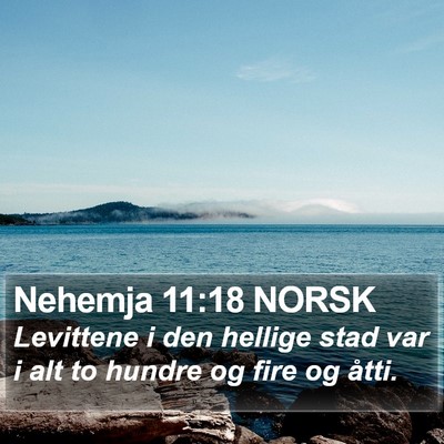 Nehemja 11:18 NORSK Bible Verse Image