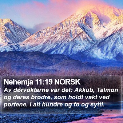 Nehemja 11:19 NORSK Bible Verse Image
