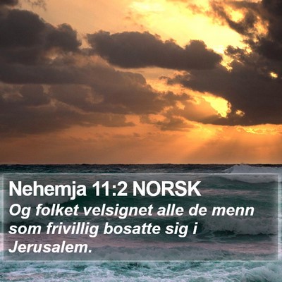 Nehemja 11:2 NORSK Bible Verse Image
