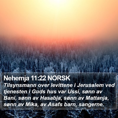 Nehemja 11:22 NORSK Bible Verse Image