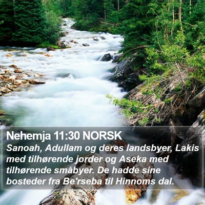 Nehemja 11:30 NORSK Bible Verse Image