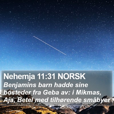 Nehemja 11:31 NORSK Bible Verse Image