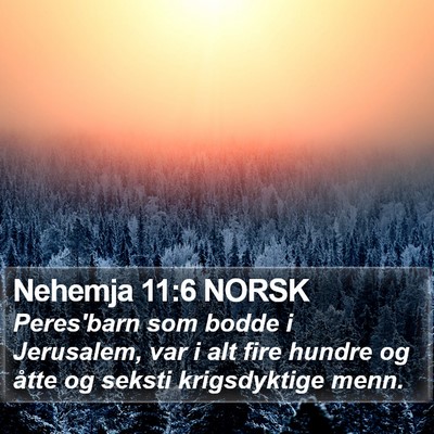 Nehemja 11:6 NORSK Bible Verse Image
