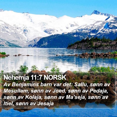 Nehemja 11:7 NORSK Bible Verse Image