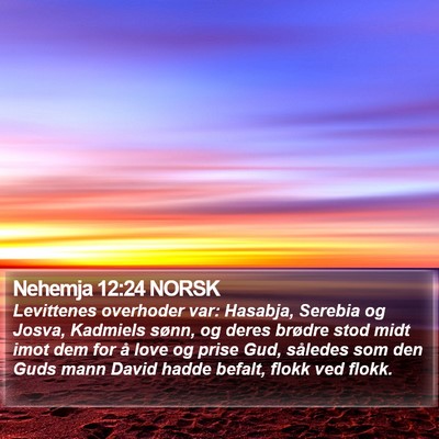 Nehemja 12:24 NORSK Bible Verse Image