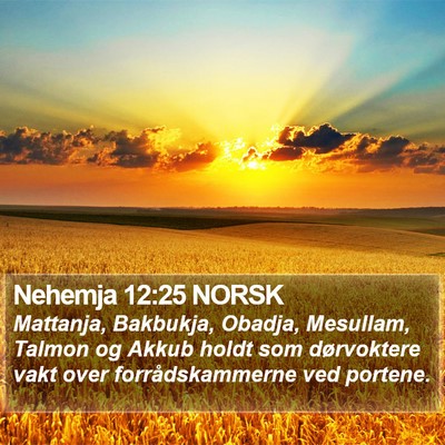 Nehemja 12:25 NORSK Bible Verse Image