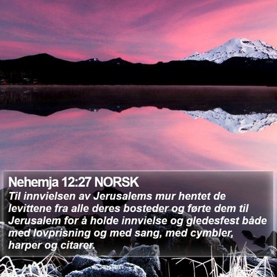 Nehemja 12:27 NORSK Bible Verse Image