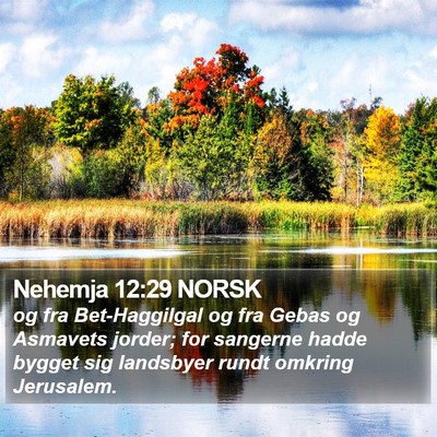 Nehemja 12:29 NORSK Bible Verse Image