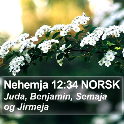Nehemja 12:34 NORSK Bible Verse Image