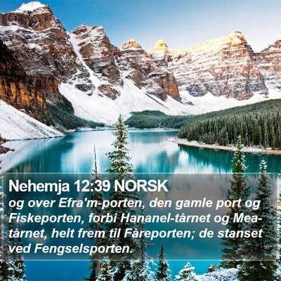 Nehemja 12:39 NORSK Bible Verse Image