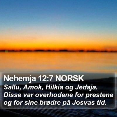 Nehemja 12:7 NORSK Bible Verse Image
