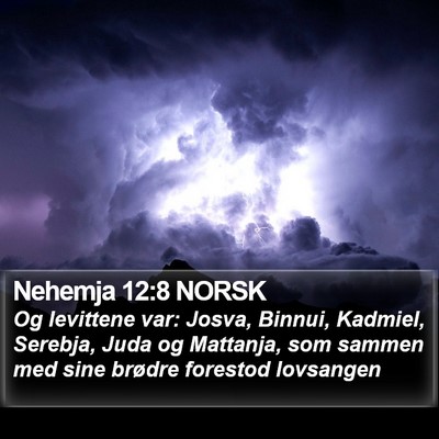 Nehemja 12:8 NORSK Bible Verse Image