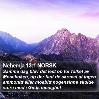 Nehemja 13:1 NORSK Bible Verse Image
