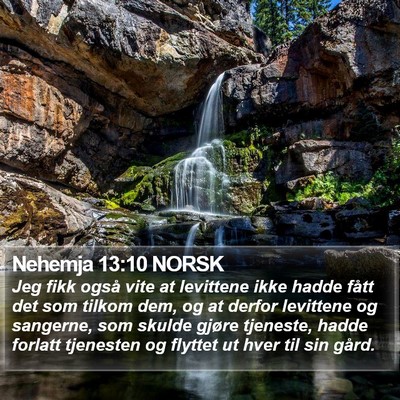 Nehemja 13:10 NORSK Bible Verse Image