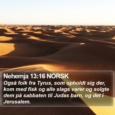 Nehemja 13:16 NORSK Bible Verse Image