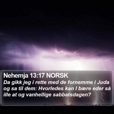Nehemja 13:17 NORSK Bible Verse Image