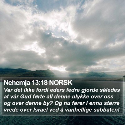 Nehemja 13:18 NORSK Bible Verse Image