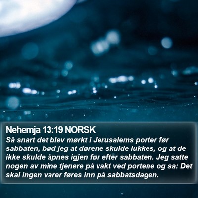 Nehemja 13:19 NORSK Bible Verse Image
