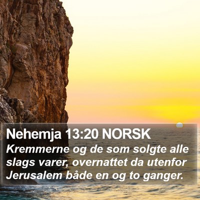 Nehemja 13:20 NORSK Bible Verse Image