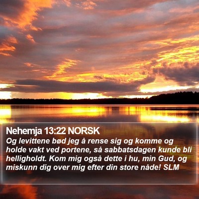 Nehemja 13:22 NORSK Bible Verse Image