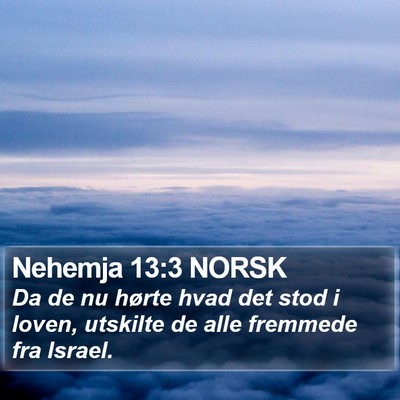 Nehemja 13:3 NORSK Bible Verse Image