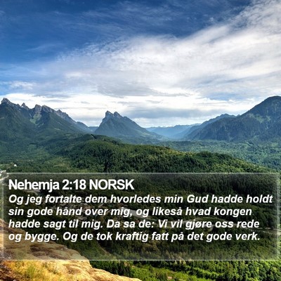 Nehemja 2:18 NORSK Bible Verse Image
