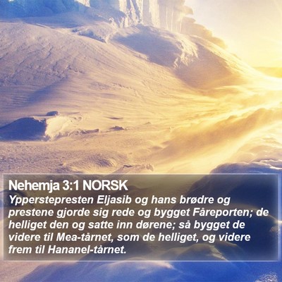 Nehemja 3:1 NORSK Bible Verse Image