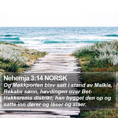 Nehemja 3:14 NORSK Bible Verse Image