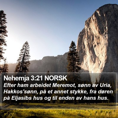 Nehemja 3:21 NORSK Bible Verse Image