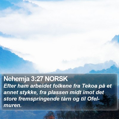 Nehemja 3:27 NORSK Bible Verse Image