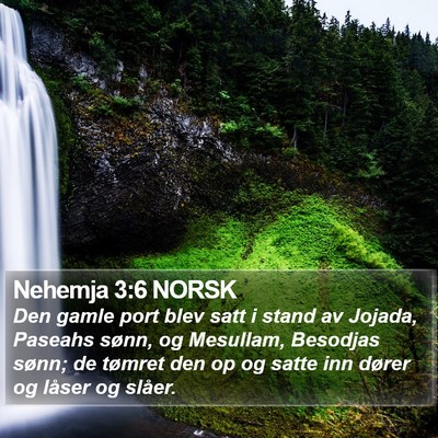 Nehemja 3:6 NORSK Bible Verse Image