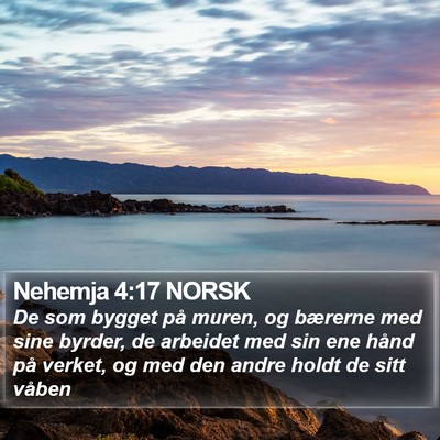 Nehemja 4:17 NORSK Bible Verse Image