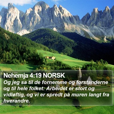 Nehemja 4:19 NORSK Bible Verse Image