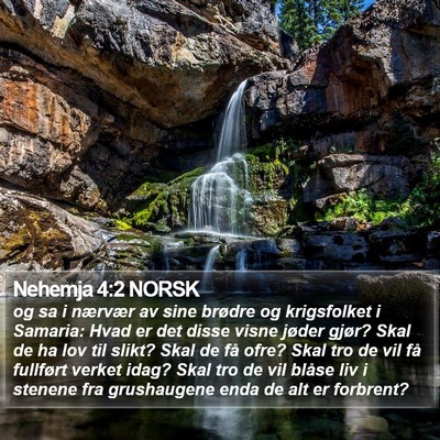 Nehemja 4:2 NORSK Bible Verse Image