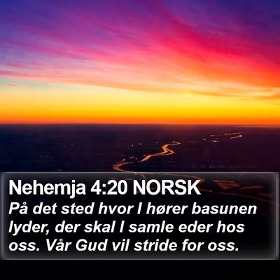 Nehemja 4:20 NORSK Bible Verse Image