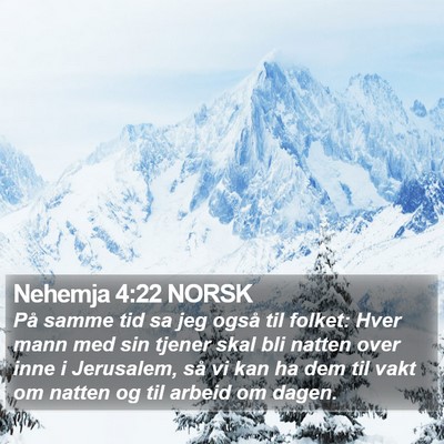 Nehemja 4:22 NORSK Bible Verse Image