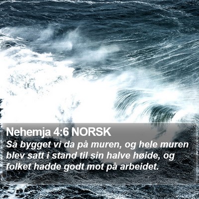 Nehemja 4:6 NORSK Bible Verse Image
