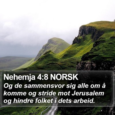 Nehemja 4:8 NORSK Bible Verse Image