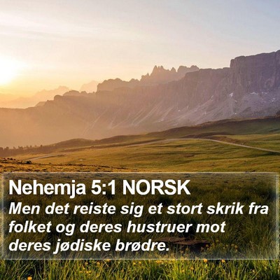 Nehemja 5:1 NORSK Bible Verse Image