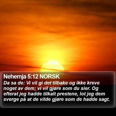 Nehemja 5:12 NORSK Bible Verse Image