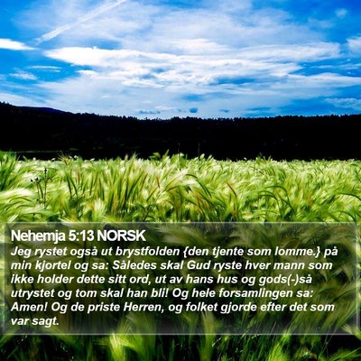 Nehemja 5:13 NORSK Bible Verse Image