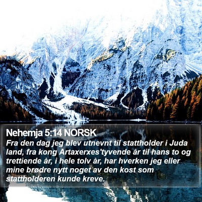 Nehemja 5:14 NORSK Bible Verse Image