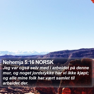 Nehemja 5:16 NORSK Bible Verse Image