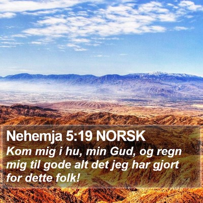 Nehemja 5:19 NORSK Bible Verse Image