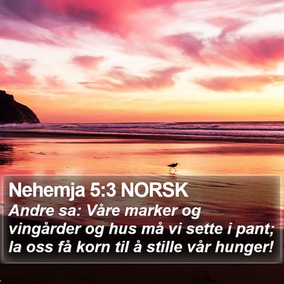 Nehemja 5:3 NORSK Bible Verse Image