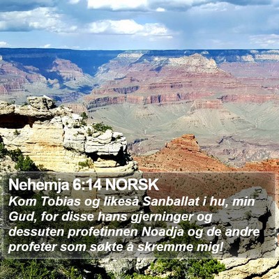 Nehemja 6:14 NORSK Bible Verse Image