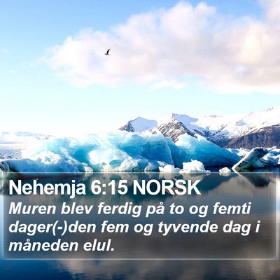 Nehemja 6:15 NORSK Bible Verse Image